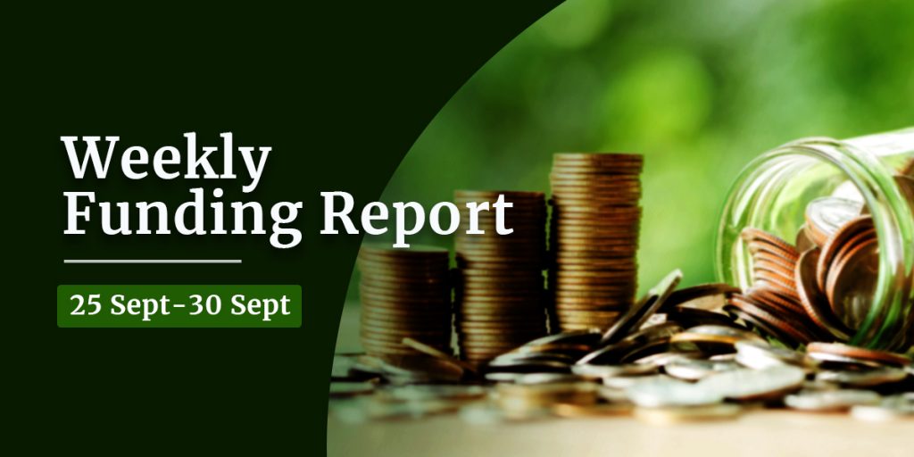 Financiación y adquisiciones en startups indias esta semana (25-30 de septiembre)