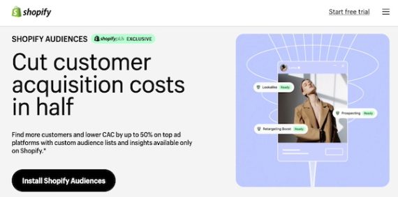 Página web de Shopify Audiencias Página web de Shopify Audiencias