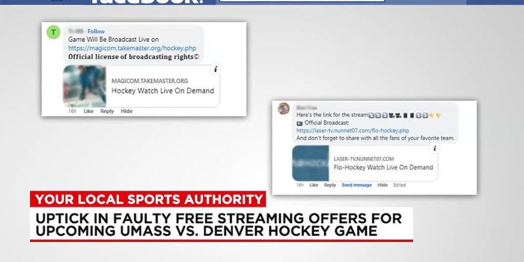 Cargue enlaces rotos de transmisión de hockey de UMass, cómo mirar de forma segura