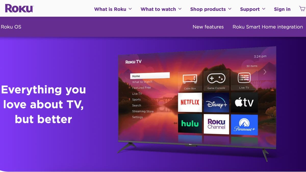 El sitio web de Roku