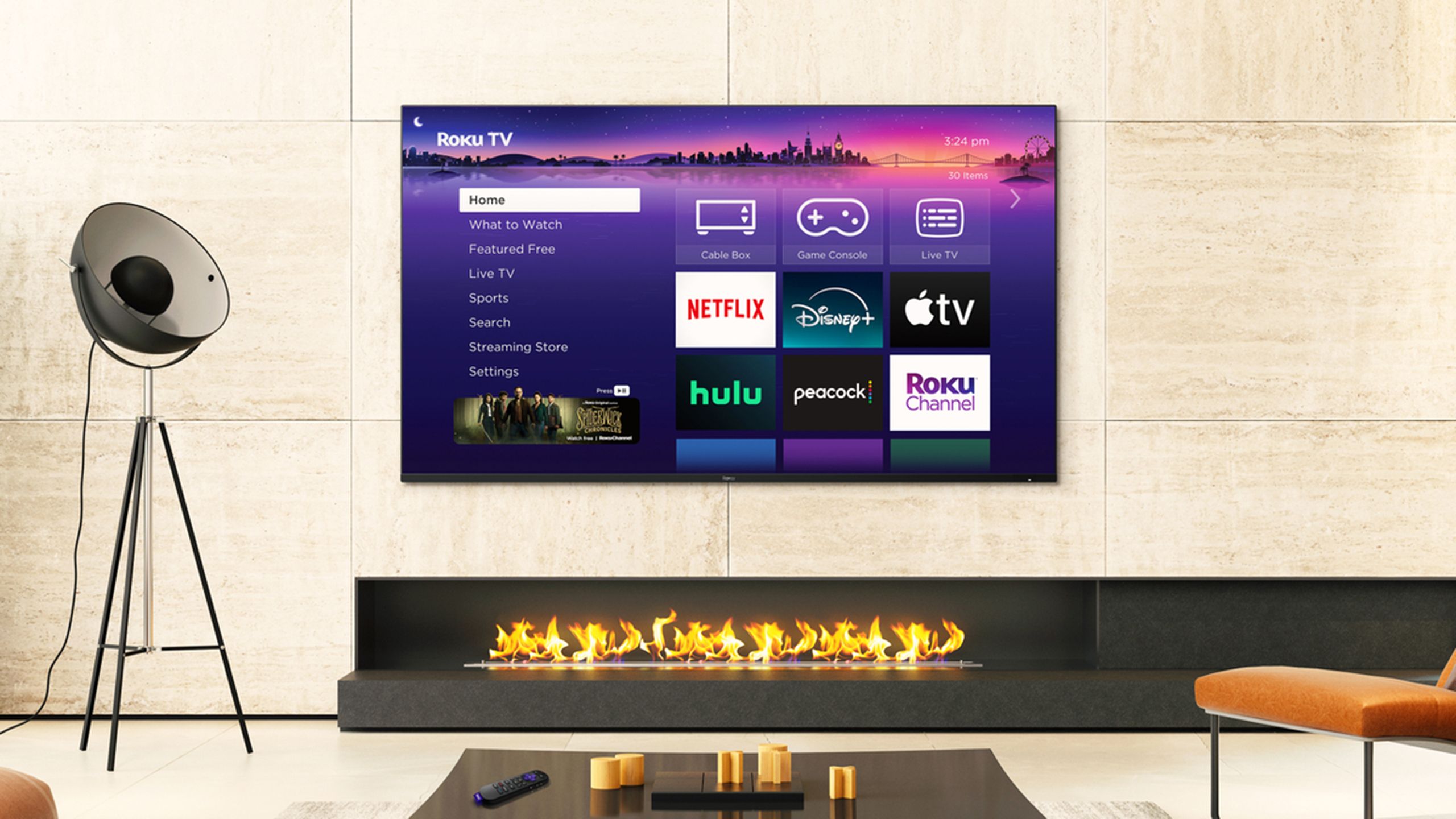 Menú de TV de la serie Roku Pro