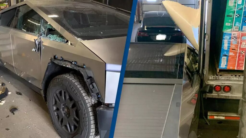 El Cybertruck es aplastado por un semirremolque, pero todos dicen lo mismo