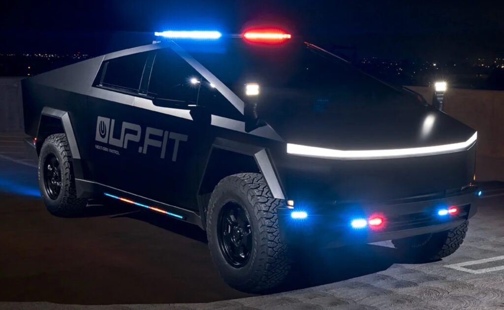 UP.FIT ha lanzado el primer vehículo Tesla Cybertruck Next-Gen Patrol del mundo para los departamentos de aplicación de la ley de todo el país.
