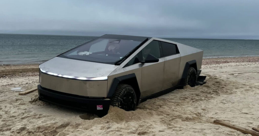 Corriente de Nantucket | Cyber Stuck: primer Tesla Cybertruck en Nantucket…