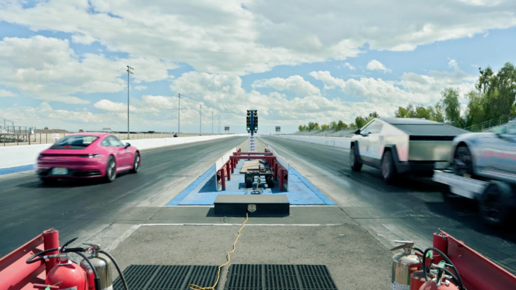 Aquí hay más pruebas de que el Cybertruck vs. Carrera de resistencia Porsche 911