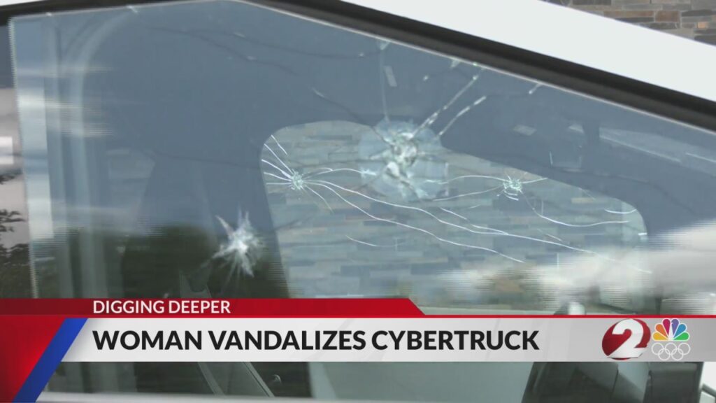 El camión de helados Tesla Cybertruck destrozado en Bellbrook, Ohio