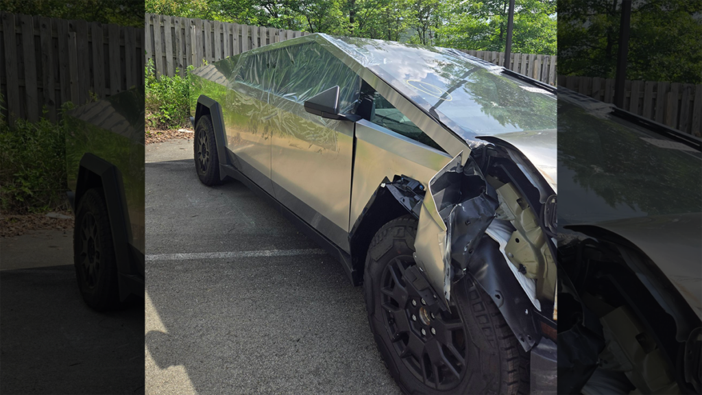 Tesla Cybertruck acelera accidentalmente a casa con las ruedas traseras bloqueadas