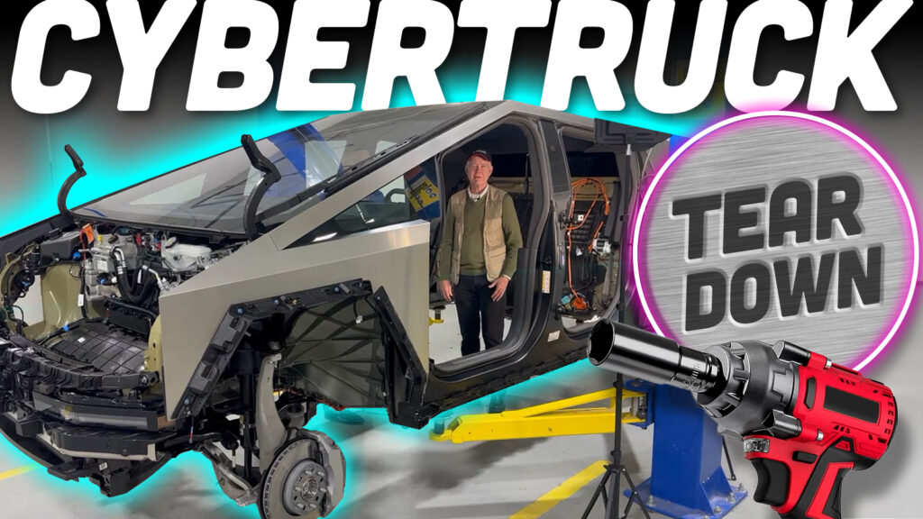 El primer desmontaje del Tesla Cybertruck muestra una bisagra de puerta mal instalada, un revestimiento marrón y un embalaje inteligente