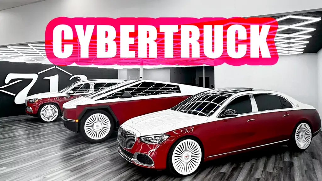Los colores del rapero de Houston combinan el Cybertruck con su Maybach
