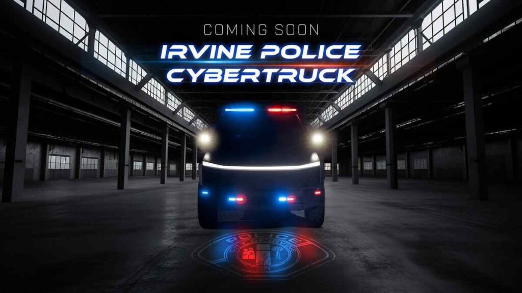 Próximamente: Cybertruck de la policía de Irvine: el vehículo policial del siguiente nivel