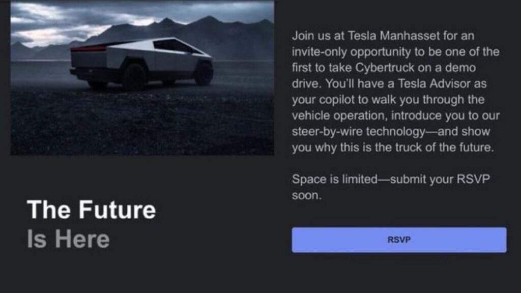 Tesla ahora ofrece pruebas de manejo de Cybertruck (lista de ubicaciones)