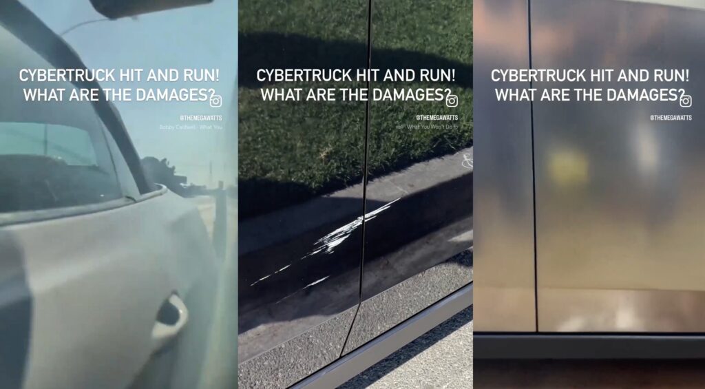 Tesla Cybertruck sobrevive a un impacto lateral sin ningún rasguño