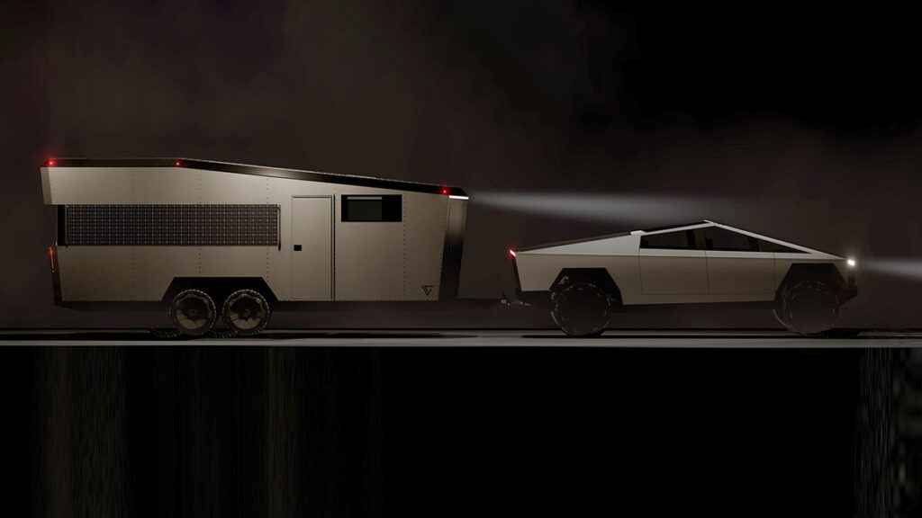 El Cybertruck de Tesla inspiró este nuevo tráiler con energía solar