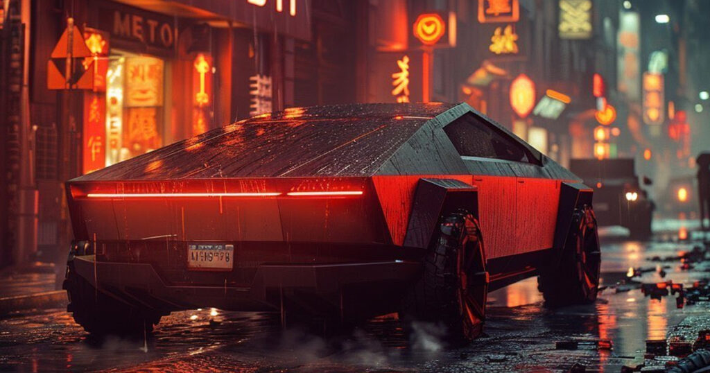 Elon Musk ha publicado una imagen confusa del Cybertruck generada por IA