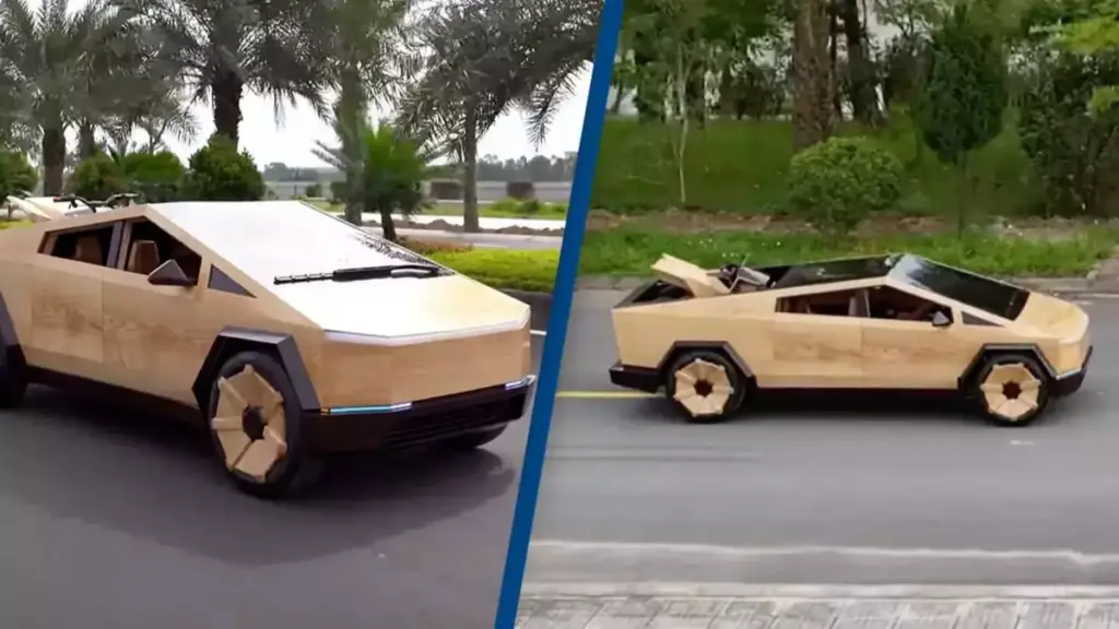 Elon Musk respondió después de que los humanos construyeran un Cybertruck completamente funcional con madera por valor de 15.000 dólares.
