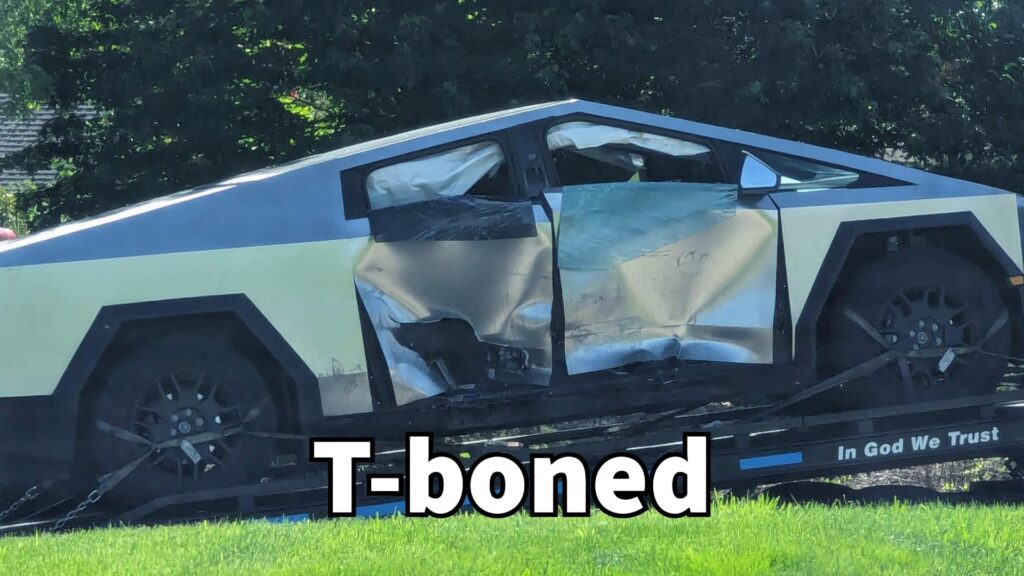Este Tesla Cybertruck parece aplastado por un tanque: ¿total o no?