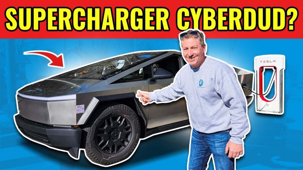 Así carga el Tesla Cybertruck cuatro completos