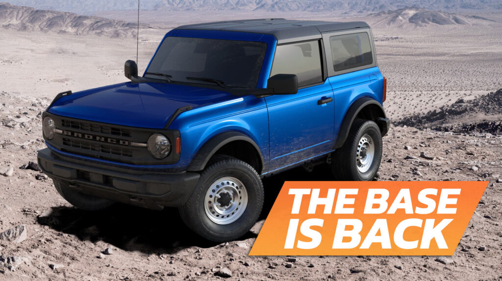 El modelo base Ford Bronco renace para 2025, según una guía de pedidos filtrada
