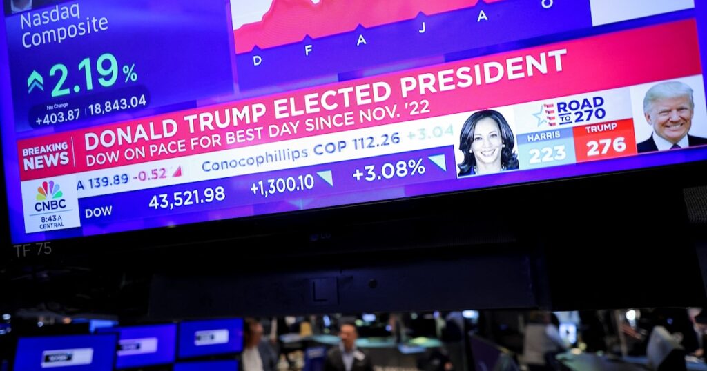 Tras la victoria de Trump, Wall Street alcanzó nuevos récords