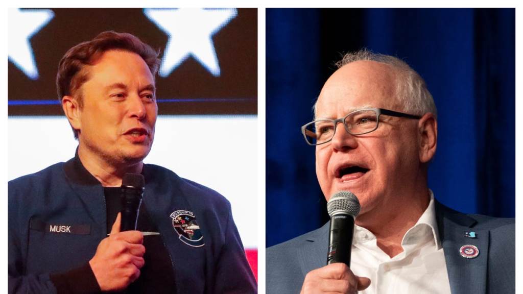 Cuando Elon Muk, Tim Walz, Donald Trump y la política significan