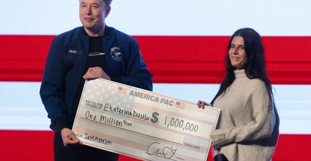 Los ganadores de Elon Musk de $ 1 millón de ganadores están relacionados con los republicanos