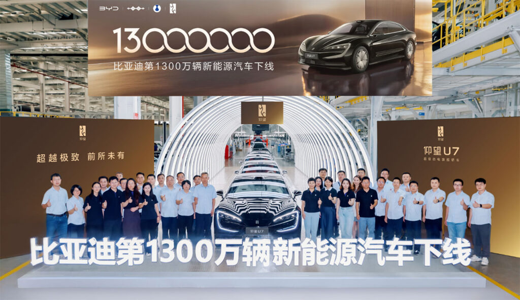 BYD 13 millones de NEV produce puntos de referencia