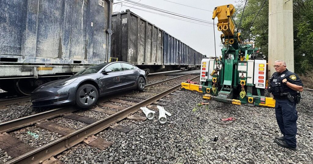 El modo de conducción automática de Tesla conduce a entrenar