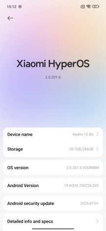 Xiaomi Hyperos 2 - Xiaomi Redmi 15 5G Revisión hecha a mano