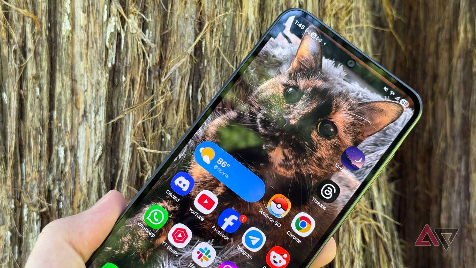 Pantalla del Samsung Galaxy A36 que muestra la pantalla de inicio