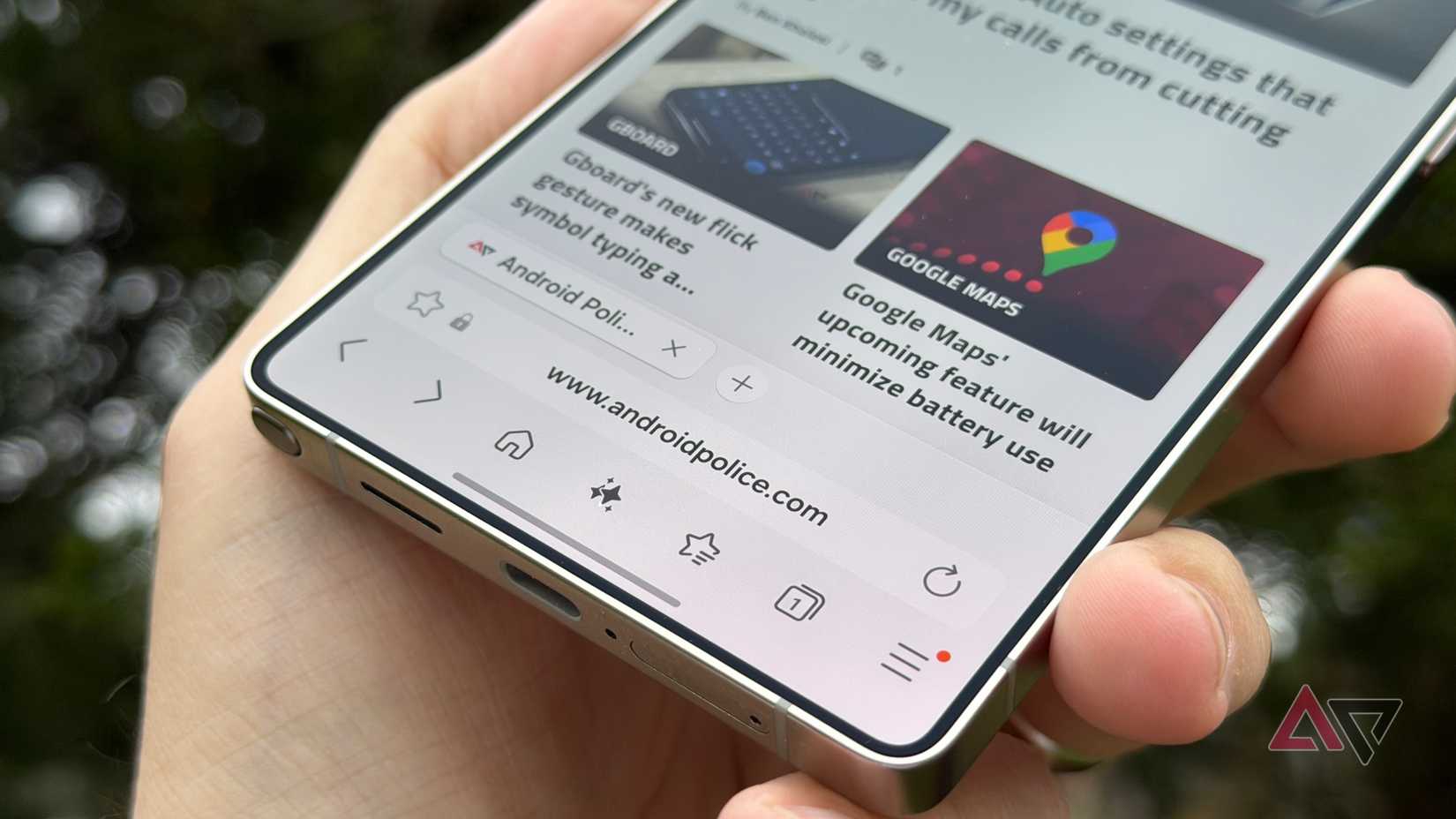 Samsung Internet se muestra en el Galaxy S25 Ultra