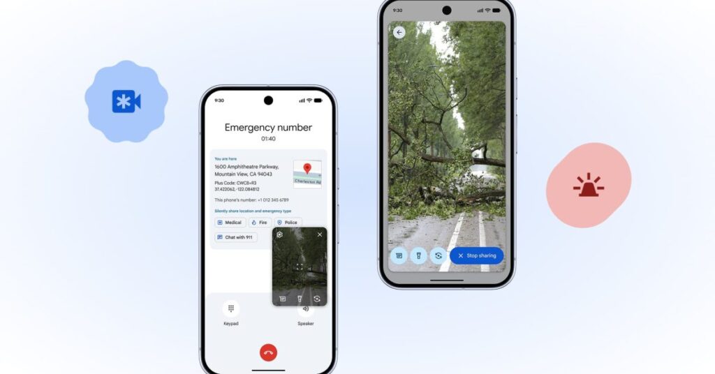 Google ha implementado el uso compartido de videos en vivo para emergencias de Android