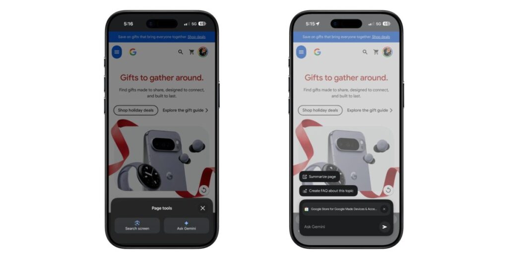 Chrome está implementando la integración Gemini incorporada para iPhone