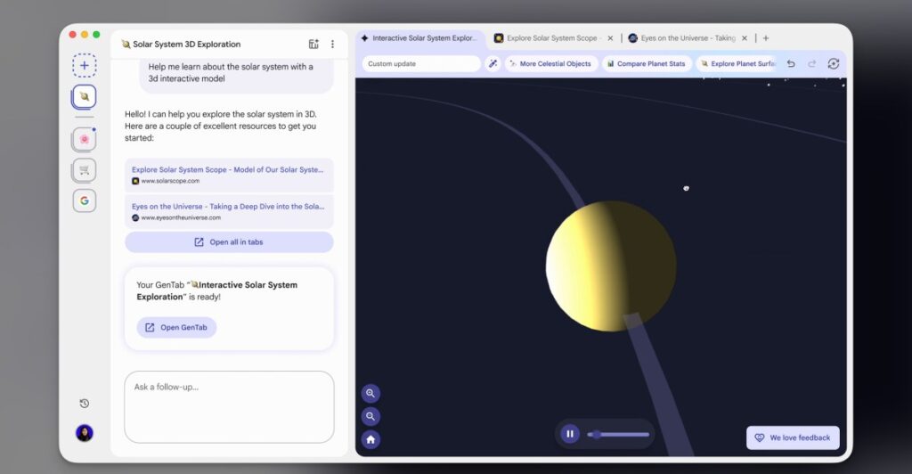 Google Disco es un nuevo navegador experimental basado en AI «GenTabs».
