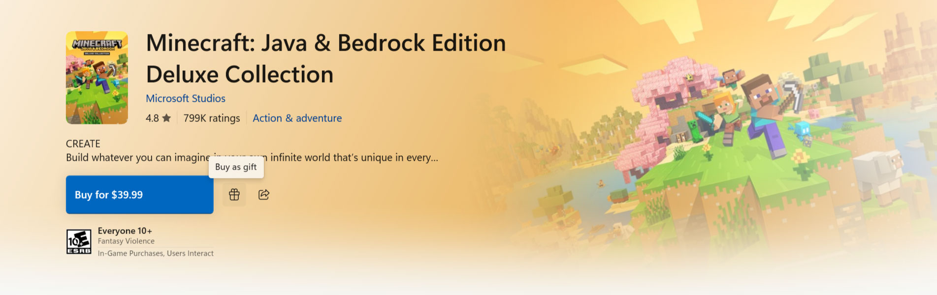 Regalos de juegos digitales: Microsoft Store en Windows