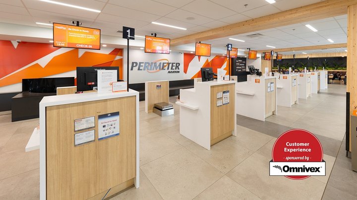 Perimeter Aviation utiliza el software de señalización digital Omnivex para mejorar las comunicaciones y la experiencia del cliente