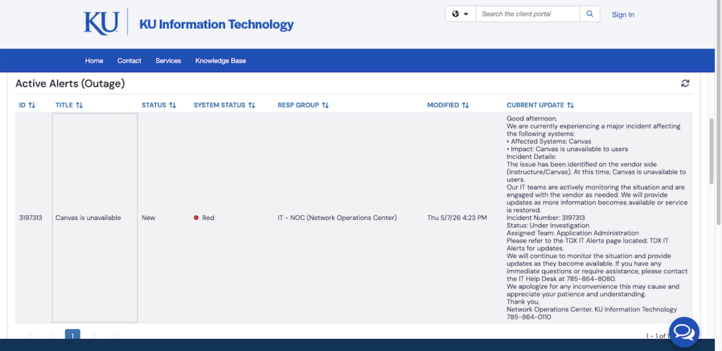 Un ciberataque deja fuera de línea el software educativo de KU antes de los exámenes finales – The Lawrence Times