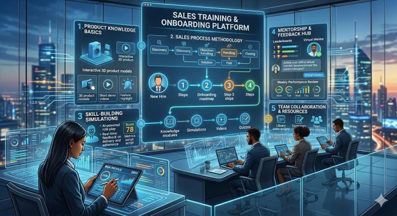 El mercado de software de incorporación y formación en ventas está en auge